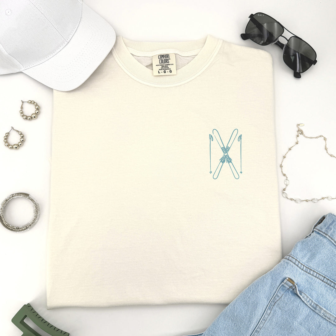 Ski Bachelorette Doodle, Girls Trip, Two-Sided Design, T-Shirt