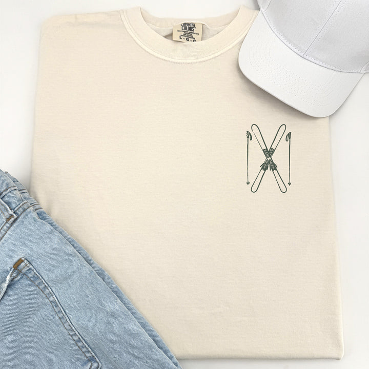 Ski Bachelorette Doodle, Girls Trip, Two-Sided Design, T-Shirt