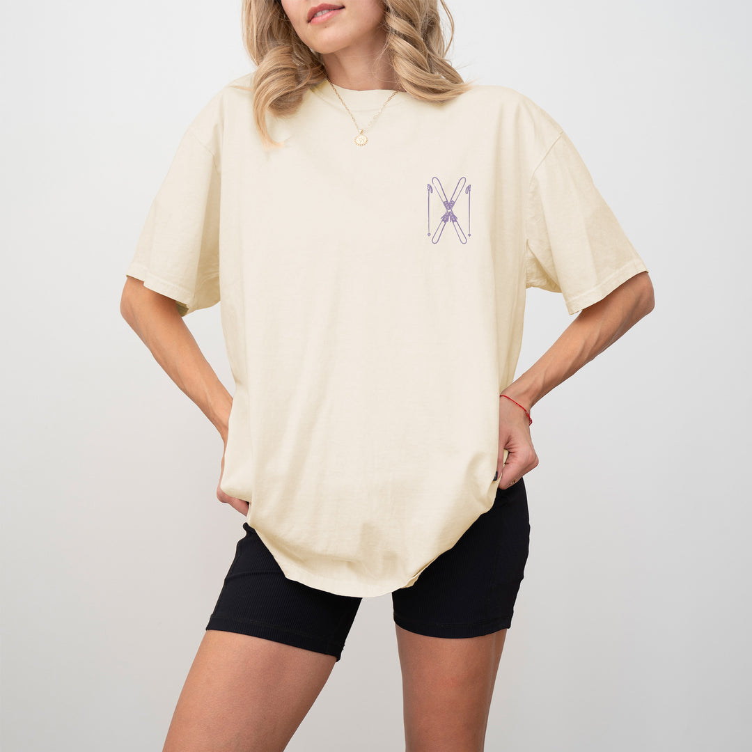 Ski Bachelorette Doodle, Girls Trip, Two-Sided Design, T-Shirt