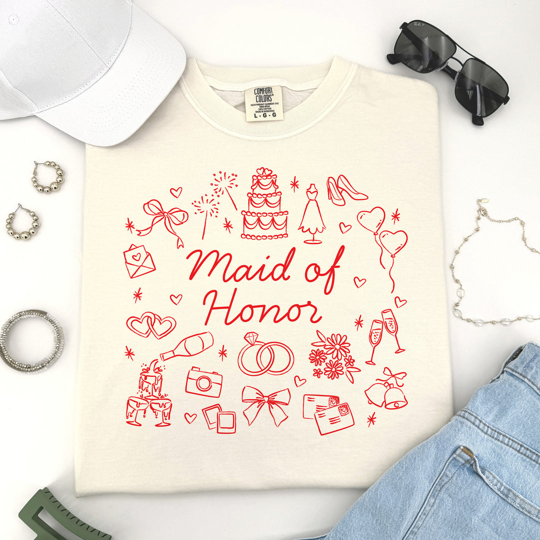 Bridal Doodle Icon Shirt, Bridesmaid Gift, T-Shirt