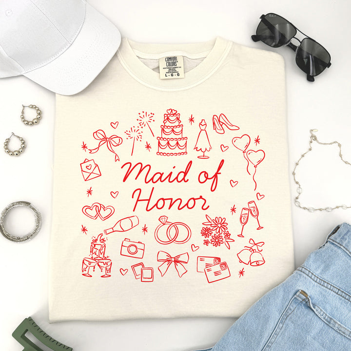 Bridal Doodle Icon Shirt, Bridesmaid Gift, T-Shirt