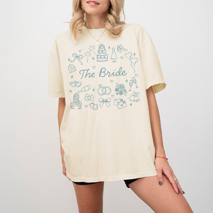 Bridal Doodle Icon Shirt, Bridesmaid Gift, T-Shirt