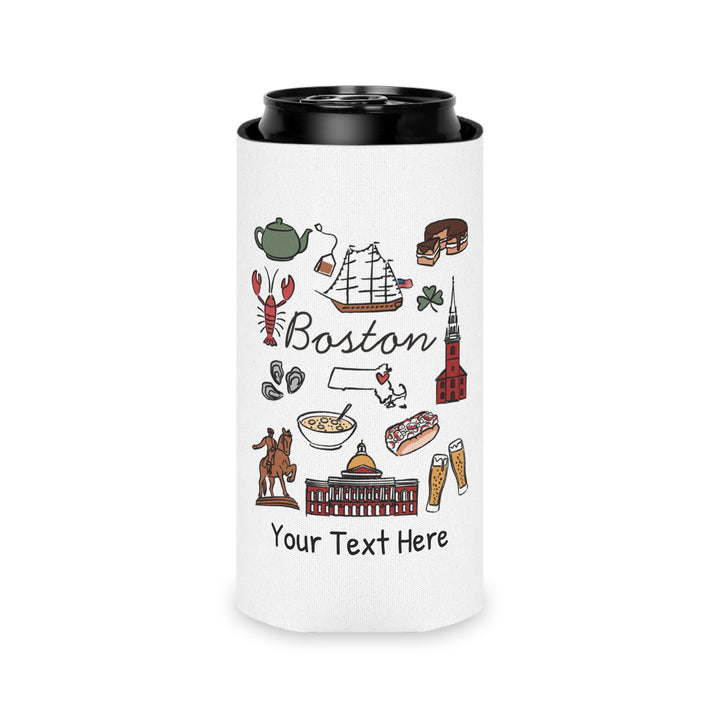 Boston Can Cooler — Personalized Bachelorette Party Can Cooler