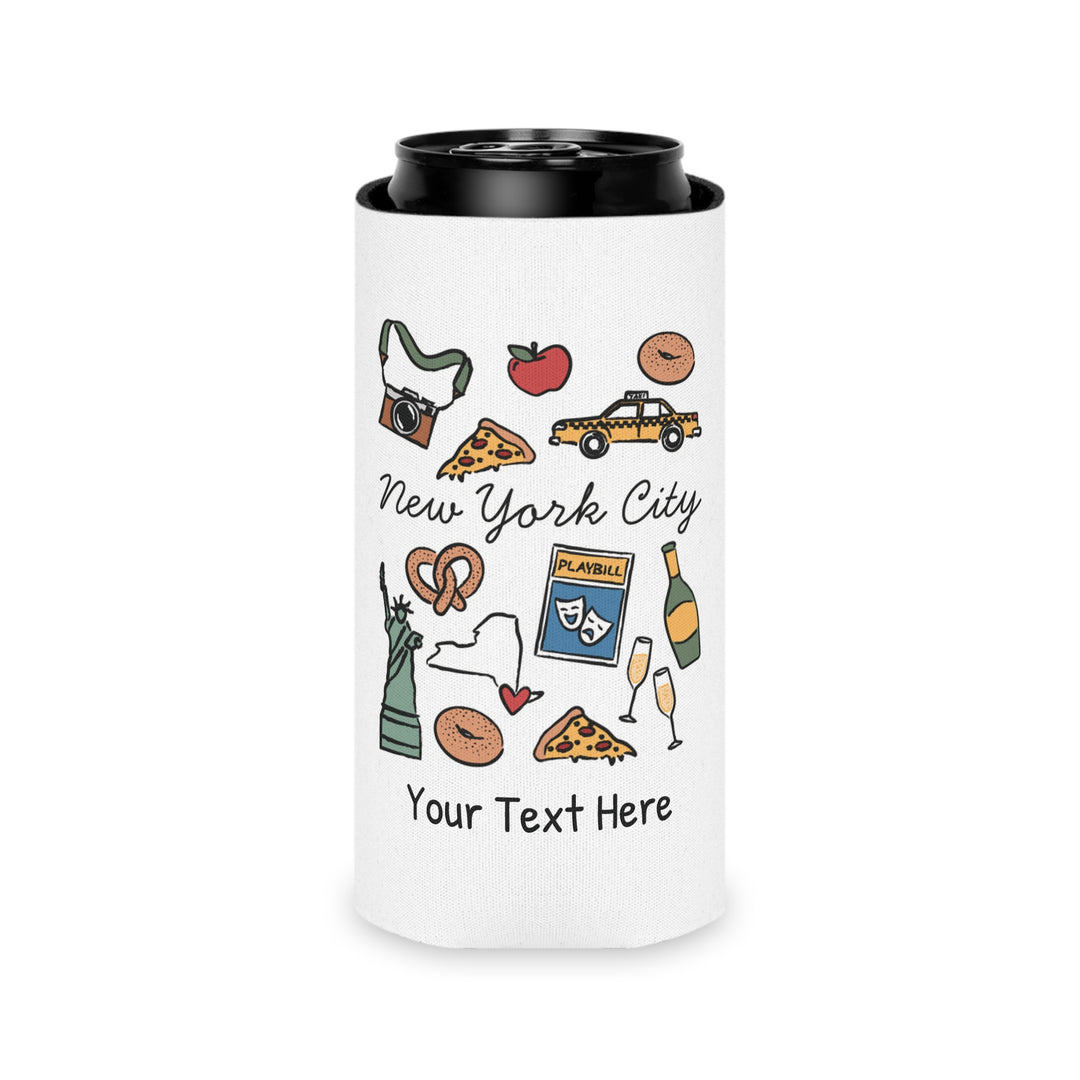 New York City Can Cooler — Personalized Bachelorette Party Can Cooler