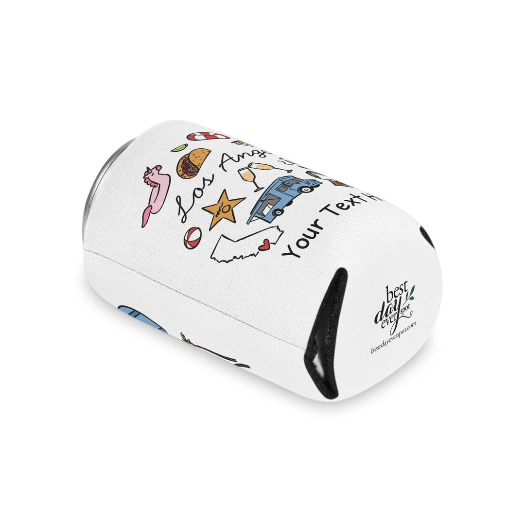 Los Angeles Can Cooler — Personalized Bachelorette Party Can Cooler