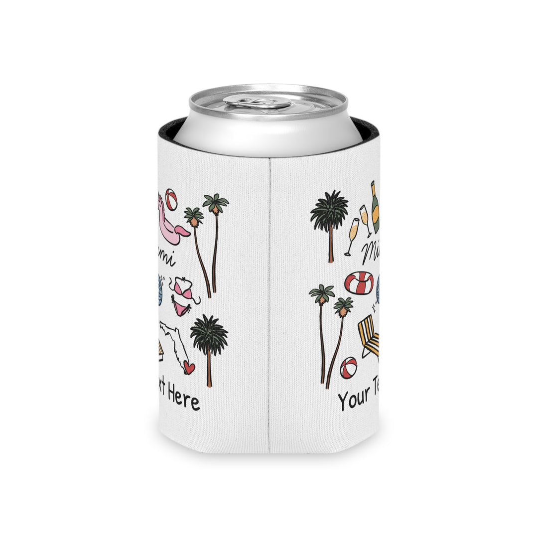 Miami Can Cooler — Personalized Bachelorette Party Can Cooler