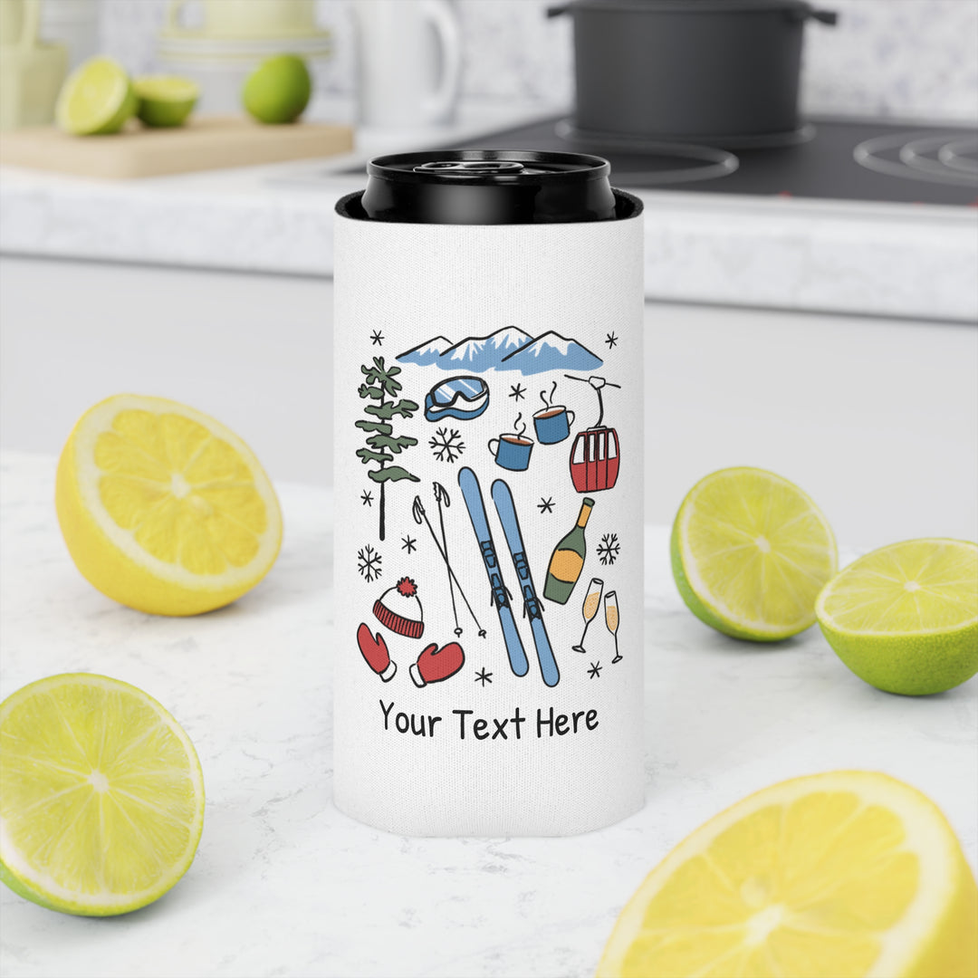 Ski Can Cooler — Personalized Bachelorette Party Can Cooler