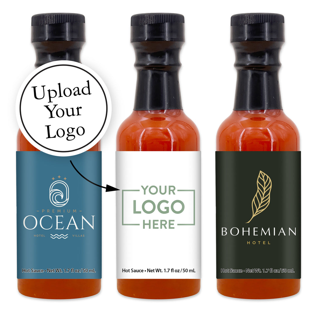 Custom Hot Sauce, Custom Hot Sauce Bottle, Hot Sauce Favor - Hot Sauce Gifts Promotional Product/Bulk with Your Logo/Customized, 1.7 oz