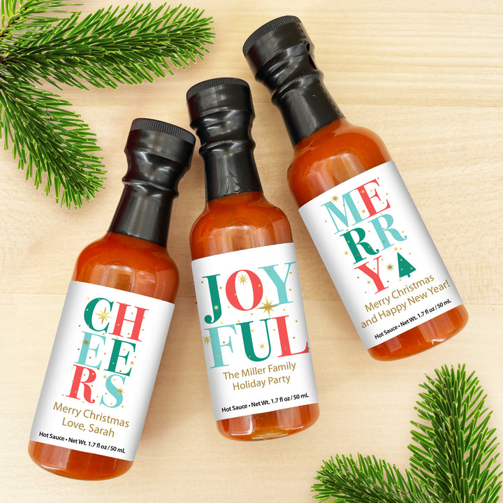 Hot Sauce Favor, Christmas Stocking Stuffers, Mini Hot Sauce Gift, 1.7 oz.