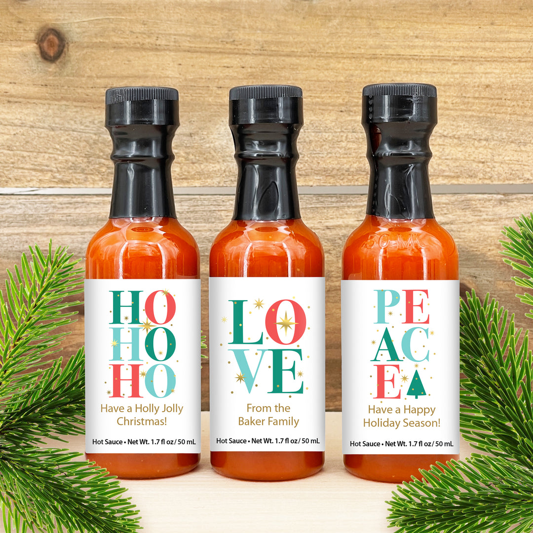Hot Sauce Favor, Christmas Stocking Stuffers, Mini Hot Sauce Gift, 1.7 oz.