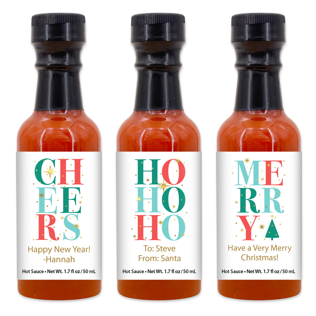 Hot Sauce Favor, Christmas Stocking Stuffers, Mini Hot Sauce Gift, 1.7 oz.