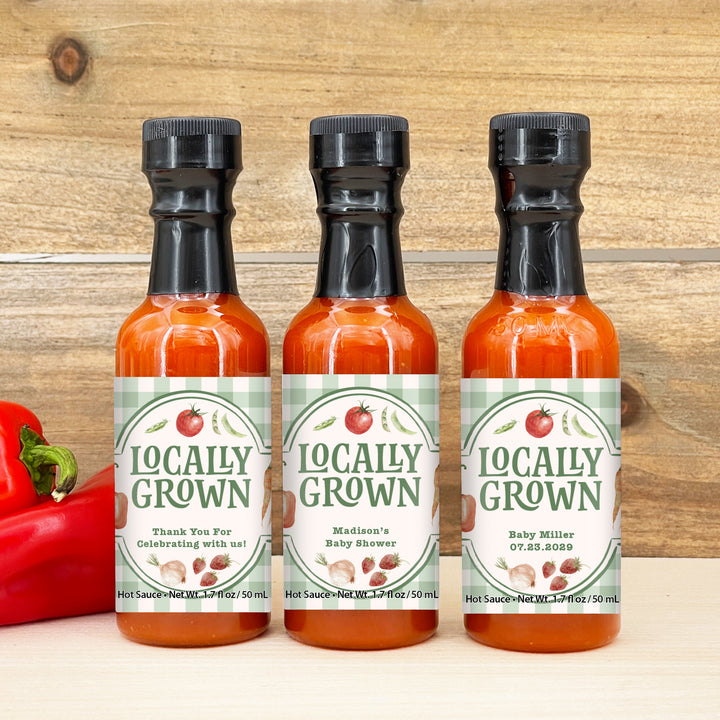Locally Grown, Baby Shower, 1.7 oz Bottle of Hot Sauce