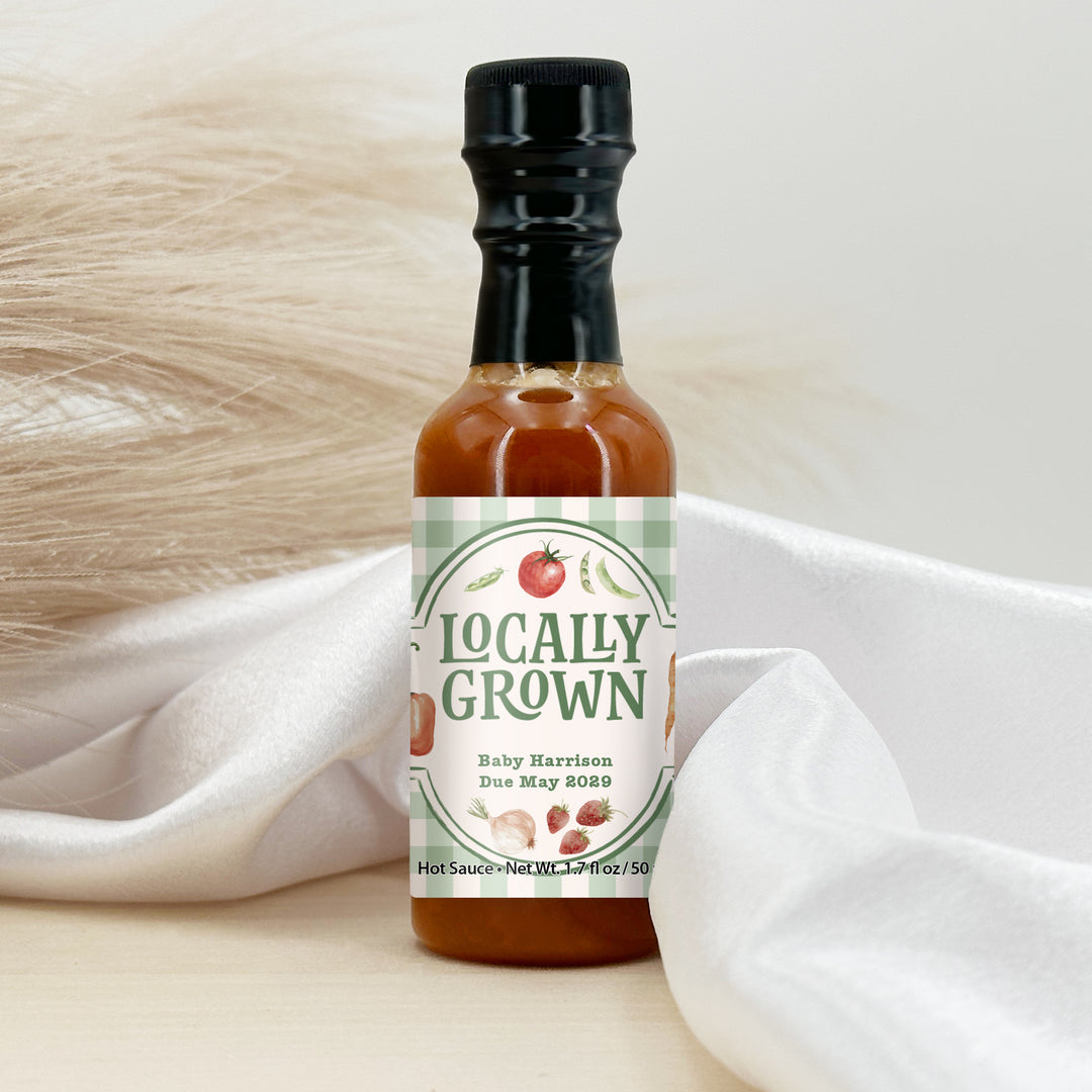 Locally Grown, Baby Shower, 1.7 oz Bottle of Hot Sauce