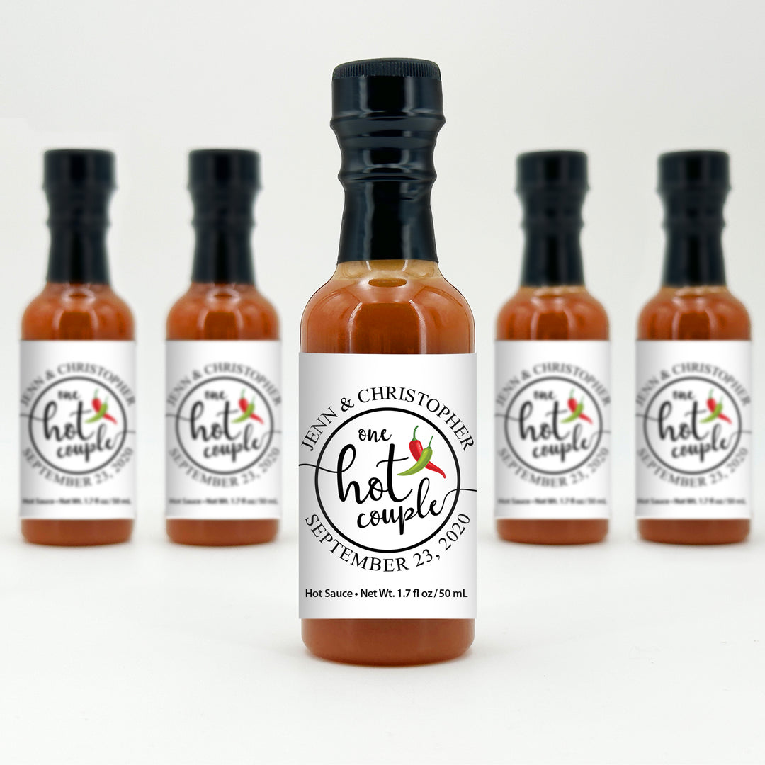 Hot Sauce Wedding Favors, Hot Sauce Gift, Mini Hot Sauce, 1.7 oz bottle of hot sauce