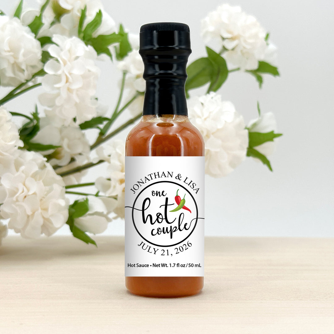 Hot Sauce Wedding Favors, Hot Sauce Gift, Mini Hot Sauce, 1.7 oz bottle of hot sauce