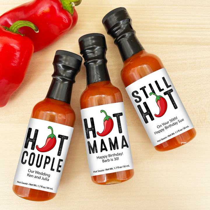 Hot Sauce Birthday Party Favors, Hot Sauce Gift, Wedding Favors, Mini Hot Sauce, Custom Hot Sauce, Smokin Hot, Still Hot, Hot Mama