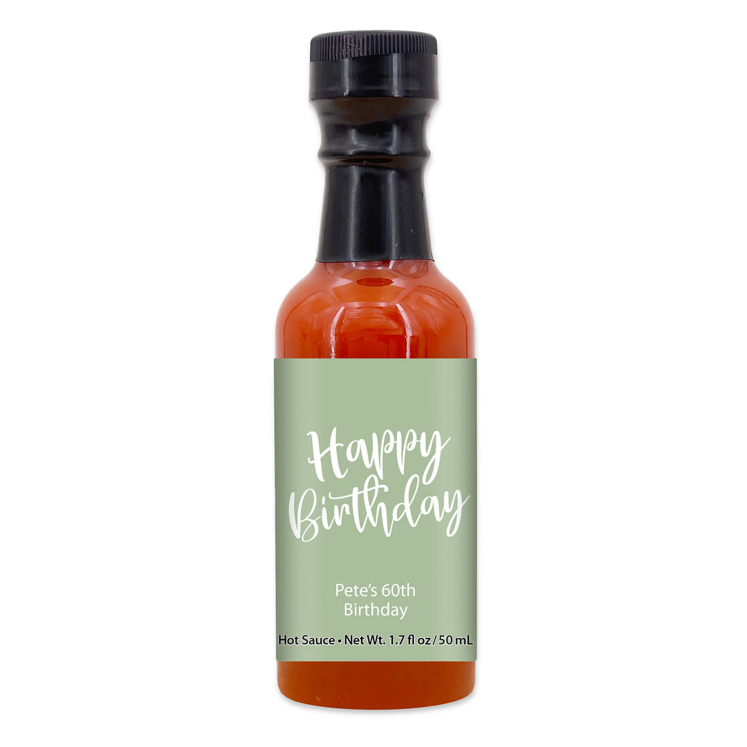 Birthday Party Favor Hot Sauce, Custom Birthday Favors, Happy Birthday Hot Stuff, 1.7 oz bottle