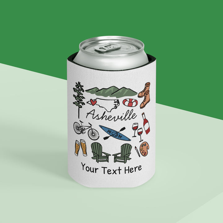 Asheville Can Cooler — Personalized Bachelorette Party Can Cooler