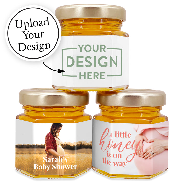 Honey Favors, Baby Shower Favors for Guests in Bulk, Honey in Glass Jar Favors, 2 oz honey