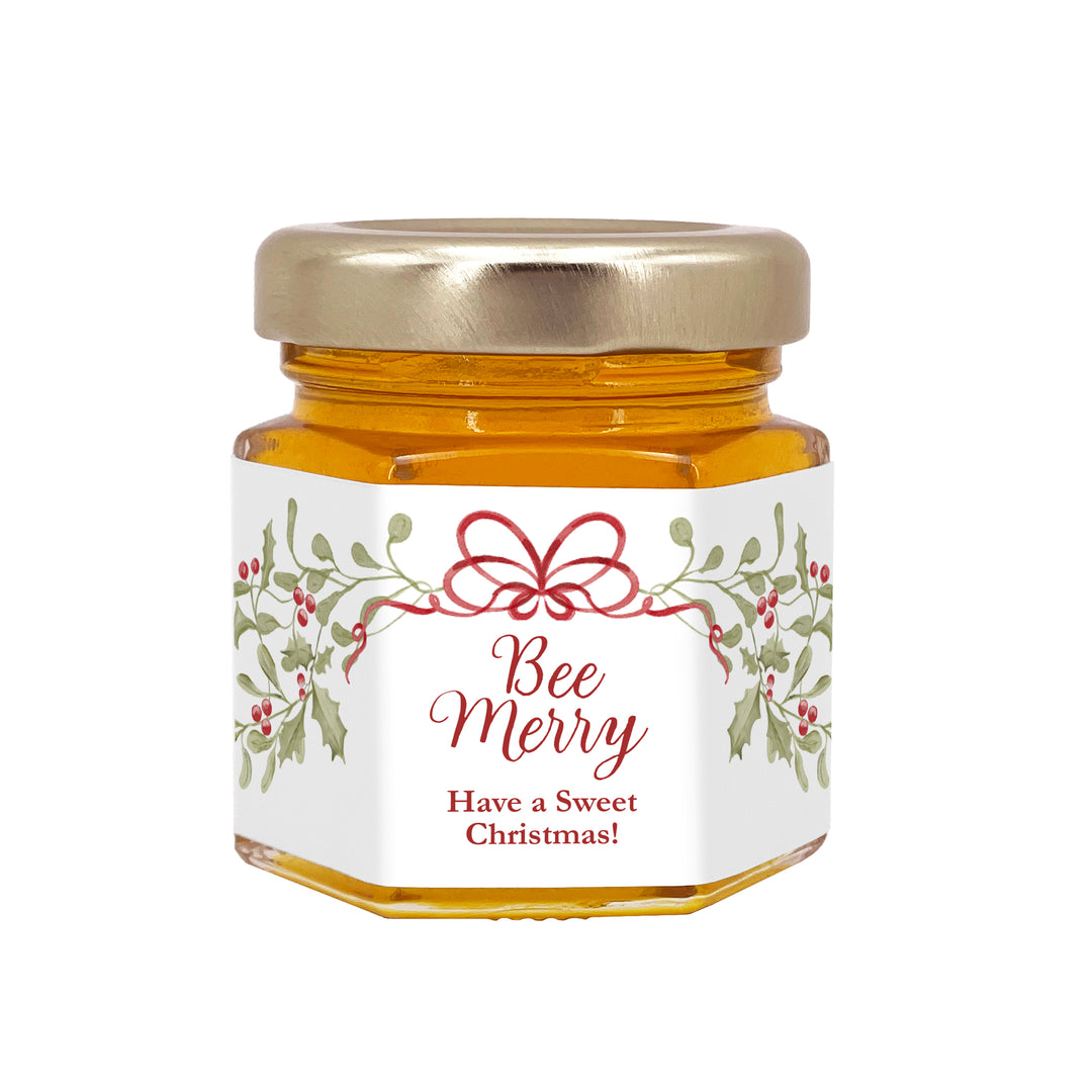 Bee Merry, Mistletoe & Bows Honey Jar