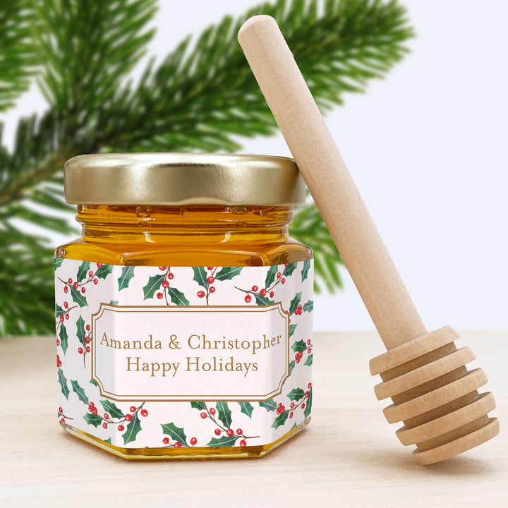 Christmas Honey Jar Favors, Christmas Party Favors, Stocking Stuffer Ideas, Winter Patterns
