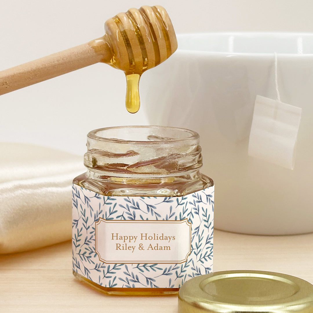 Christmas Honey Jar Favors, Christmas Party Favors, Stocking Stuffer Ideas, Winter Patterns