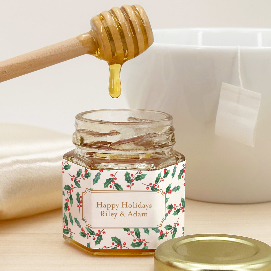 Christmas Honey Jar Favors, Christmas Party Favors, Stocking Stuffer Ideas, Winter Patterns