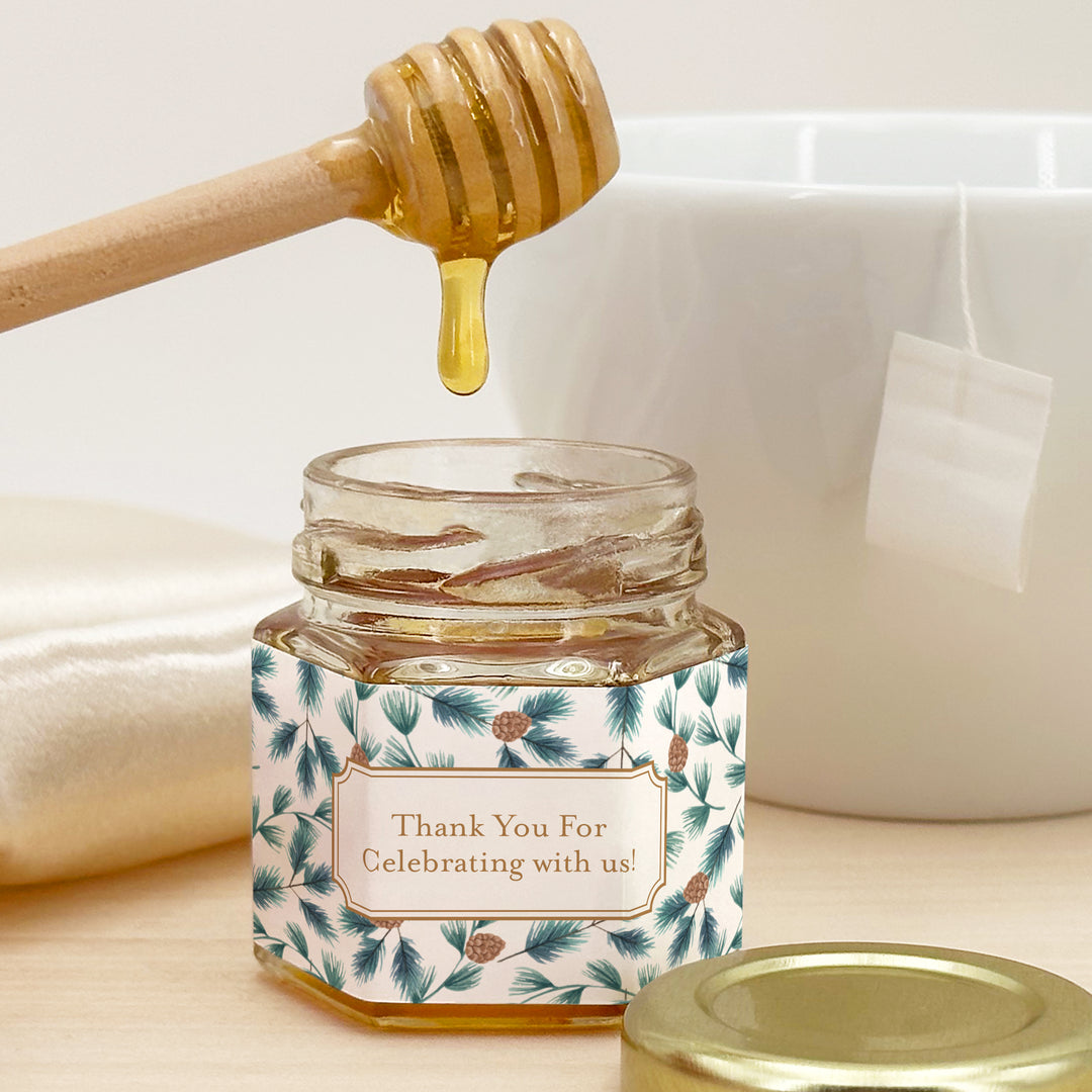 Christmas Honey Jar Favors, Christmas Party Favors, Stocking Stuffer Ideas, Winter Patterns