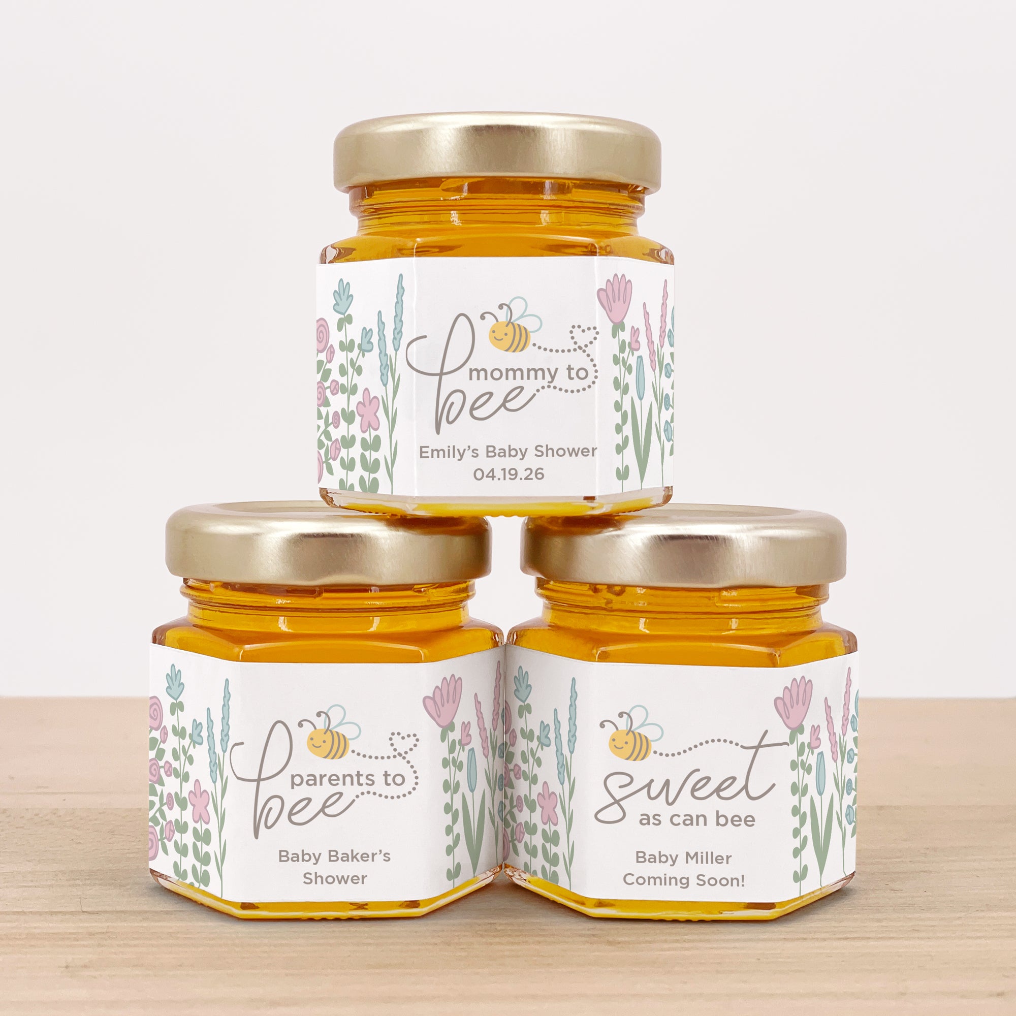 Honey Baby Shower Favors, Mini Honey Jar Favors, New to the Hive