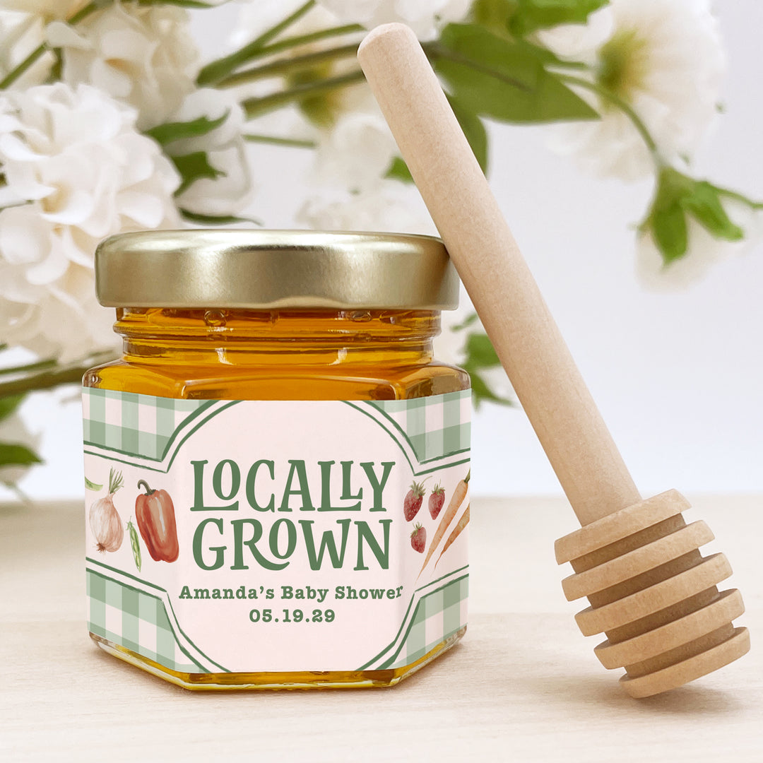Locally Grown, Baby Shower Honey Jars