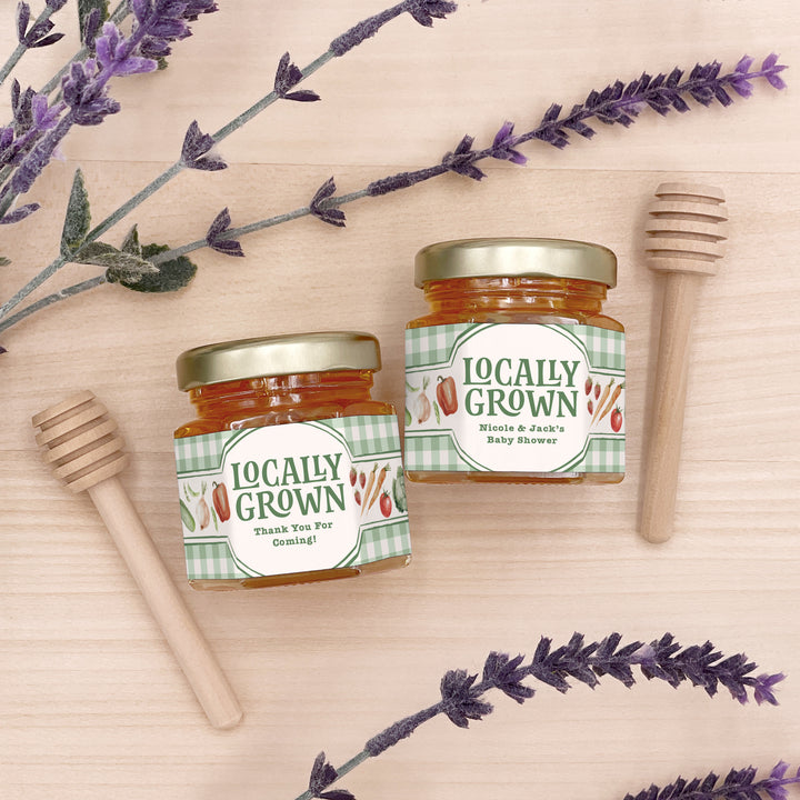 Locally Grown, Baby Shower Honey Jars