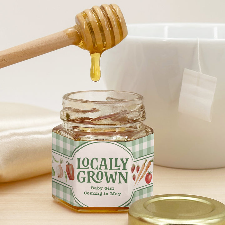 Locally Grown, Baby Shower Honey Jars