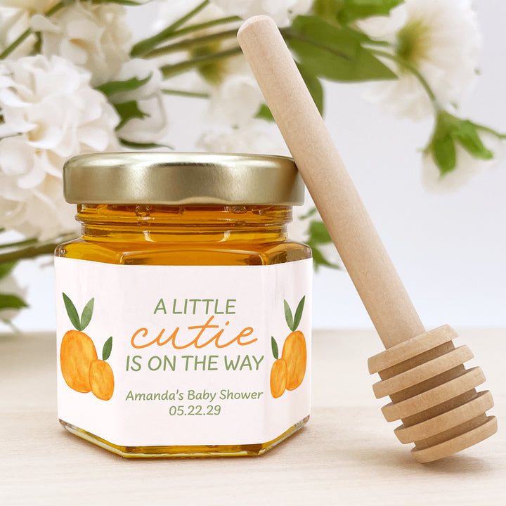 A Little Cutie is on the Way, Baby Shower Honey Jars