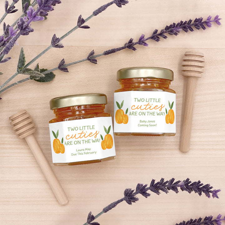 A Little Cutie is on the Way, Baby Shower Honey Jars