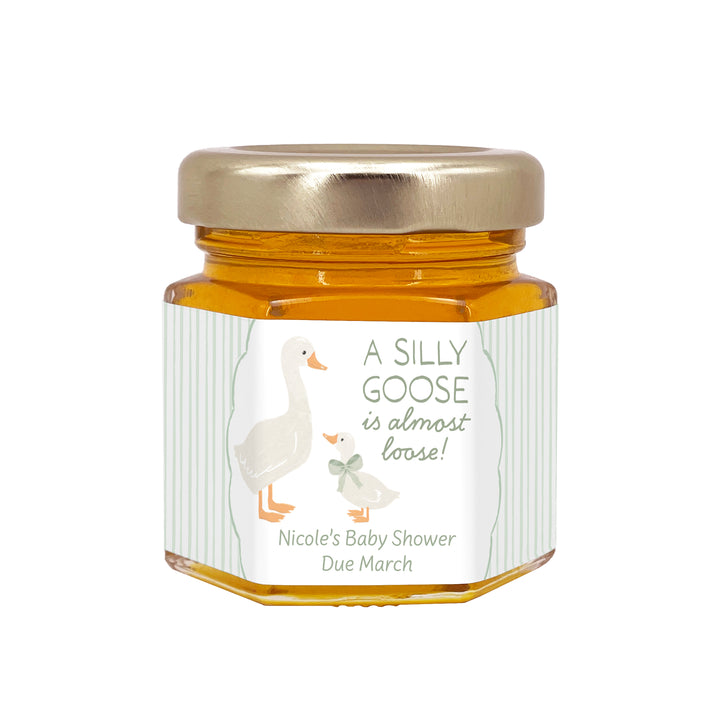 A Silly Goose is Almost Loose, Baby Shower Honey Jars