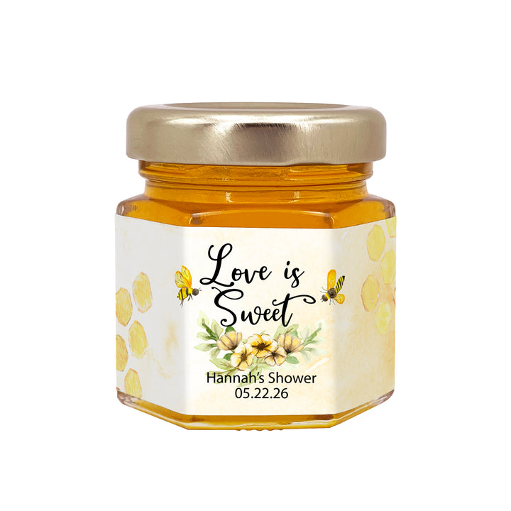 Honey Wedding Favors, Bee Themed Bridal Shower, Mini Honey Jar Favors, Bride to Bee