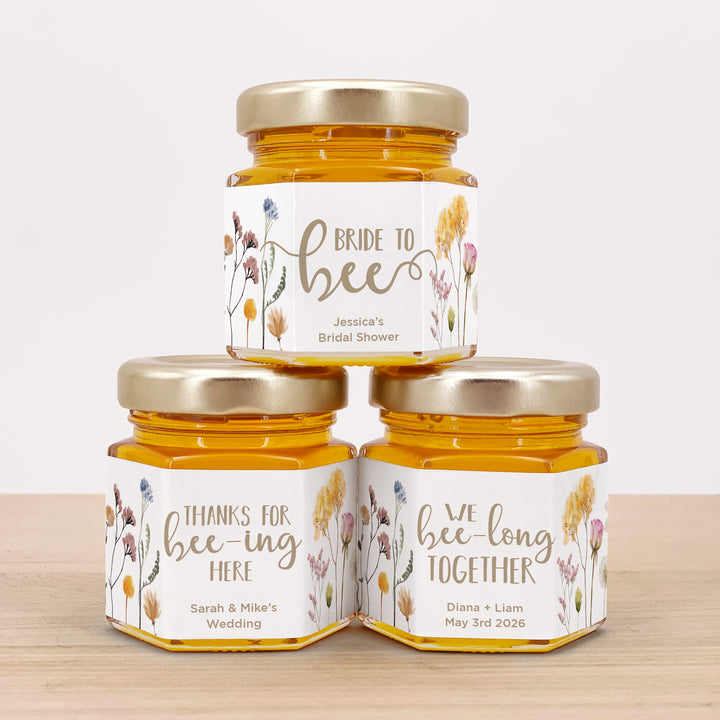 Honey Wedding Favors, Bee Themed Bridal Shower, Meant to Bee Wedding Favors