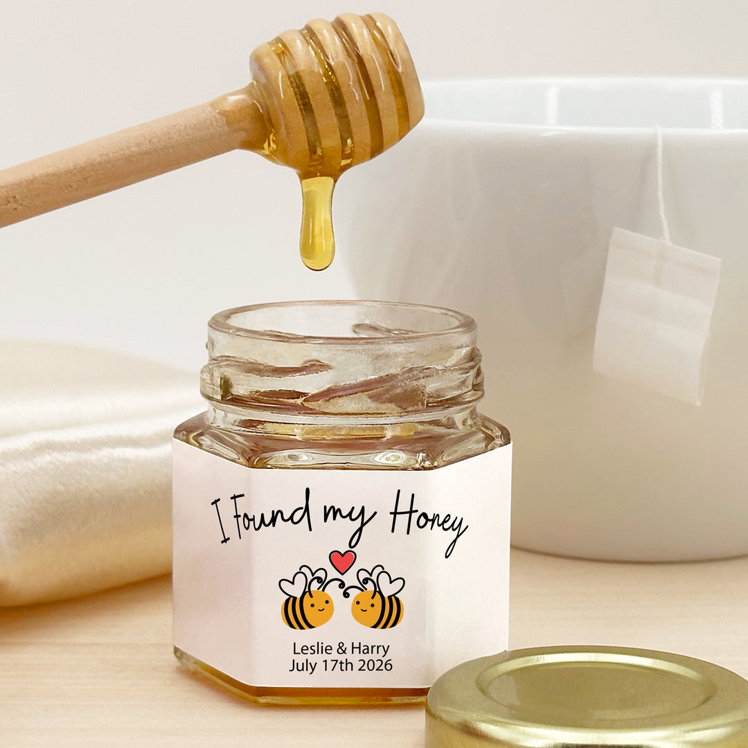 Honey Wedding Favors, Bee Themed Bridal Shower, Mini Honey Jar Favors, Love is Sweet