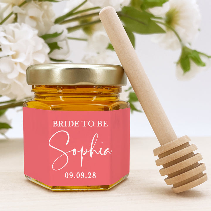 Honey Wedding Favors, Custom Script Text