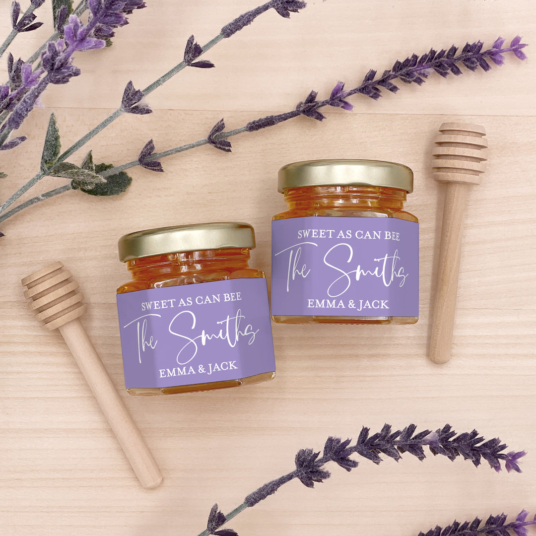 Honey Wedding Favors, Custom Script Text