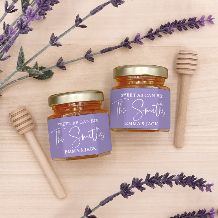 Honey Wedding Favors, Custom Script Text
