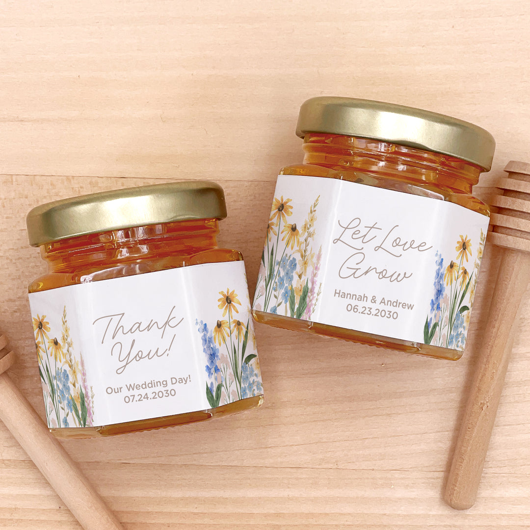 Honey Wedding Favors, Bridal Shower Favor, Love in Bloom, Let Love Grow