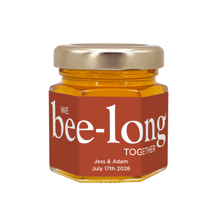 Honey Wedding Favors, Bee Themed Bridal Shower, Mini Honey Jar Favors, Thanks for Bee-ing Here