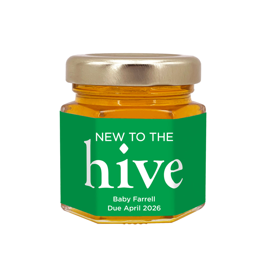Honey Baby Shower Favors, Mini Honey Jar Favors, New to the Hive