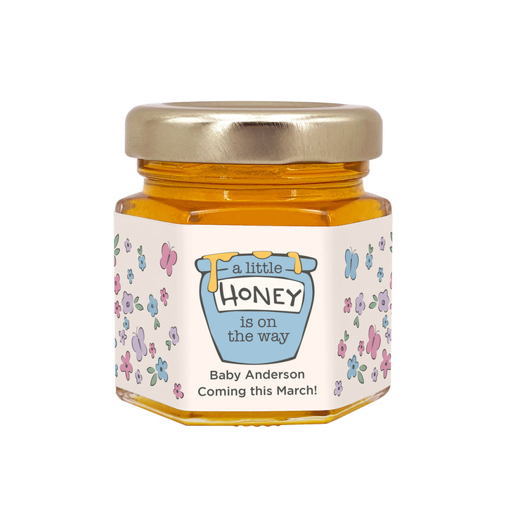 Baby Shower Favors, Mini Honey Jar Favors, A Little Honey is on the Way, Honey Pot