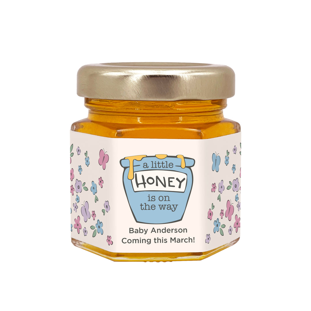 Baby Shower Favors, Mini Honey Jar Favors, A Little Honey is on the Way, Honey Pot