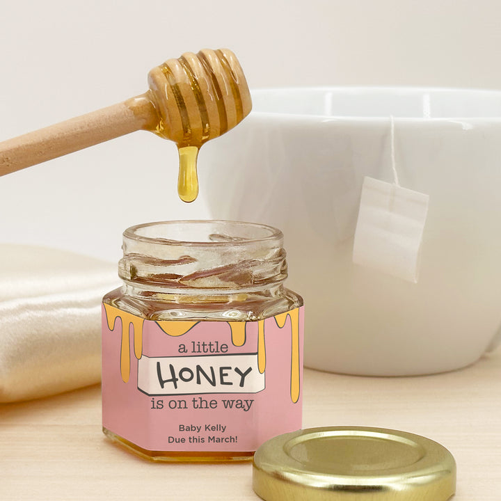 Baby Shower Favors, Mini Honey Jar Favors, A Little Honey is on the Way, Honey Pot