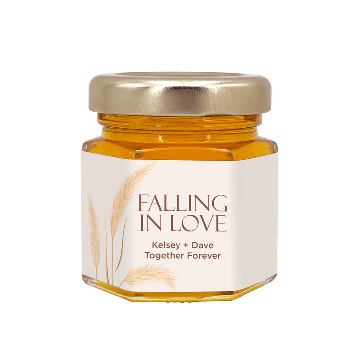 Honey Wedding Favors, Bridal Shower Favors, Harvest Grass Honey