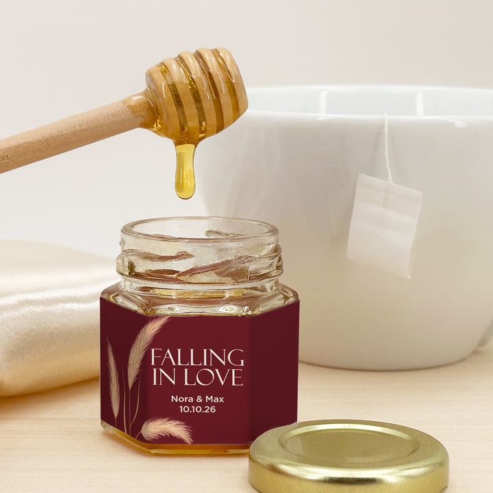 Honey Wedding Favors, Bridal Shower Favors, Harvest Grass Honey