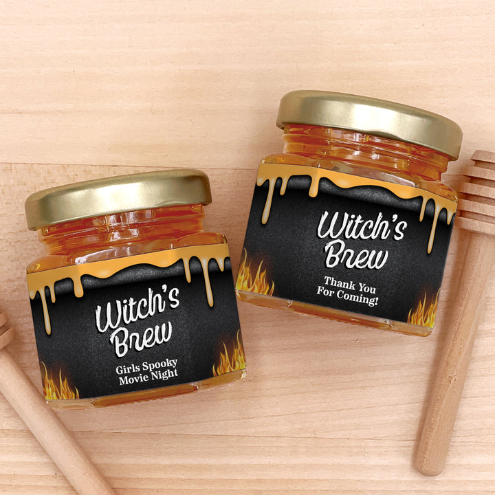 Mini Halloween Honey Jar, Witch&